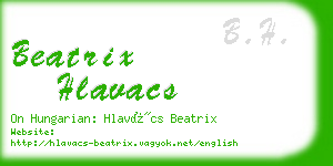 beatrix hlavacs business card